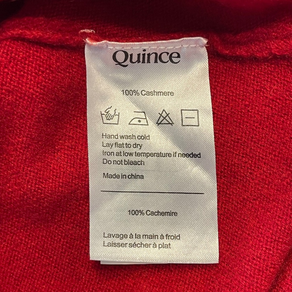 Quince Mongolian Cashmere Batwing Sweater Varsity Red S/M LB128012-STIEC01 - Picture 7 of 8
